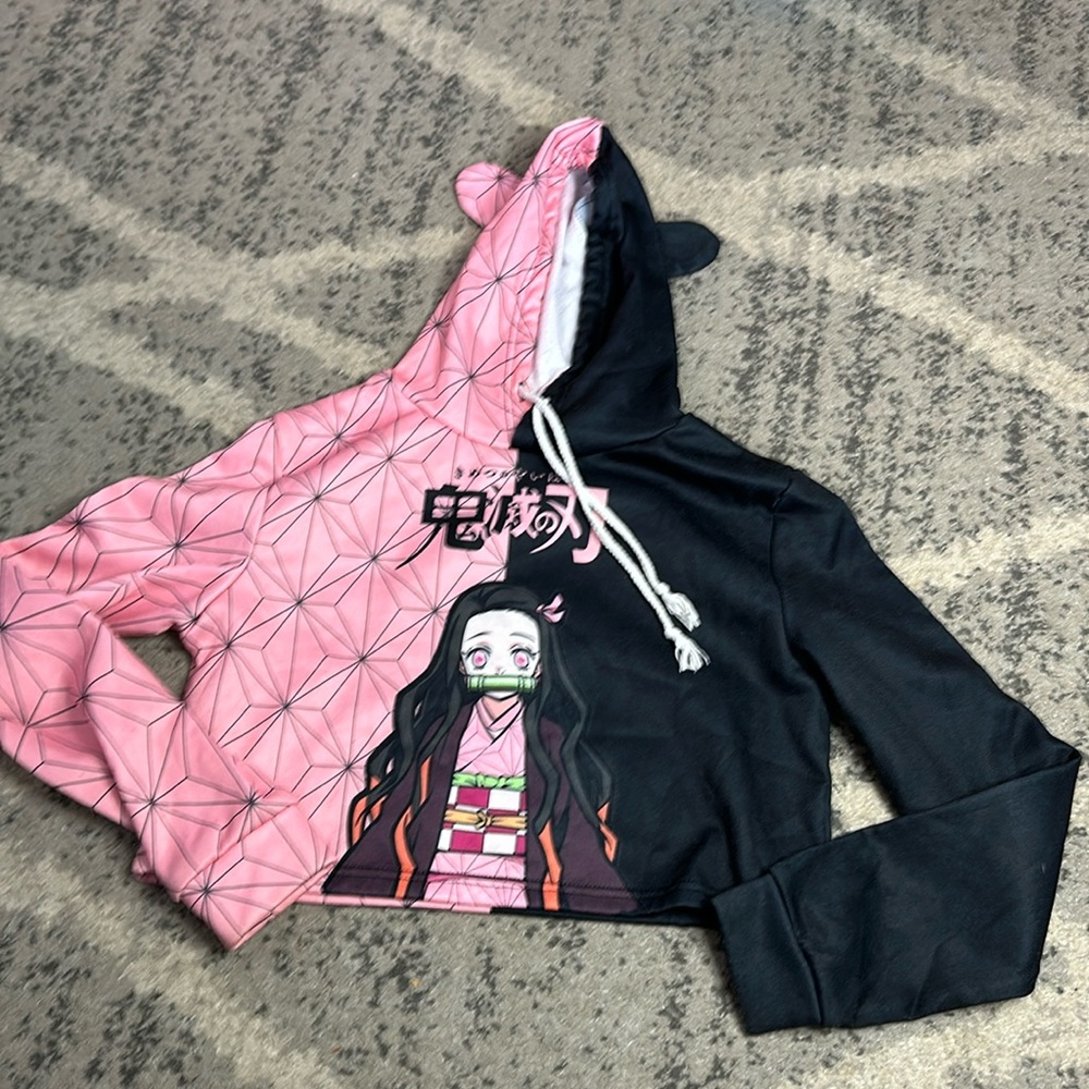 Nezuko crop hoodie